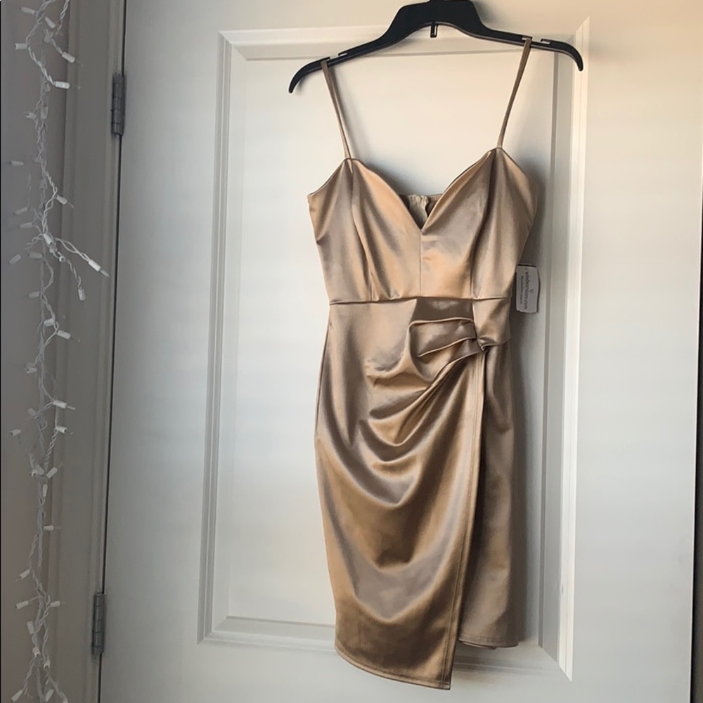Windsor Taupe/Gold dress Size M